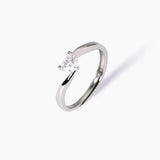 Anello contrarié Mabina zircone a cuore