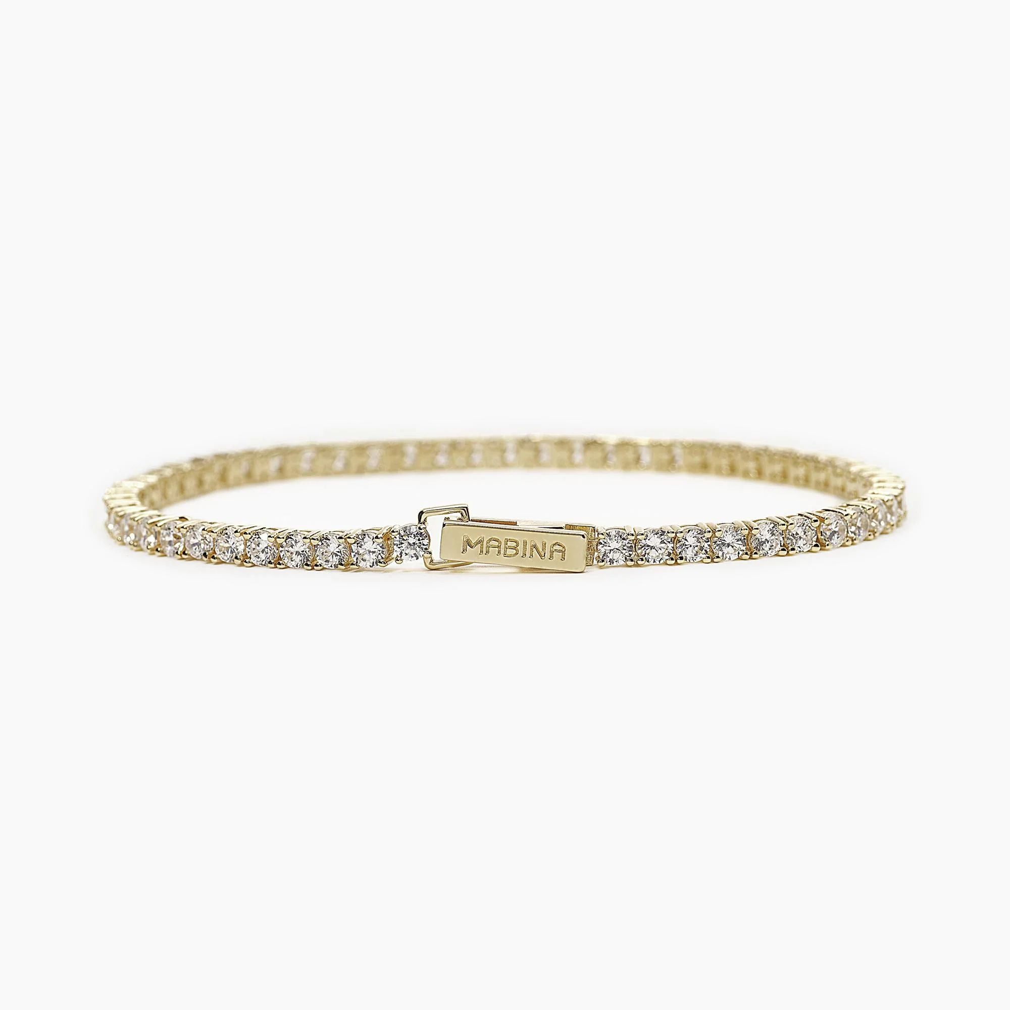Bracciale tennis Mabina argento placcato oro