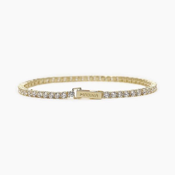 Bracciale tennis Mabina argento placcato oro