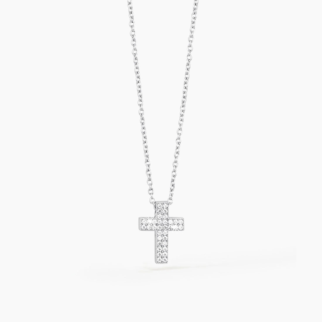 Girocollo in argento 925/ººº rodiato con zirconi, lunghezza regolabile da 39 a 45 cm