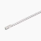 Bracciale tennis in argento 925/ººº rodiato con zirconi taglio cuore 3x3 mm