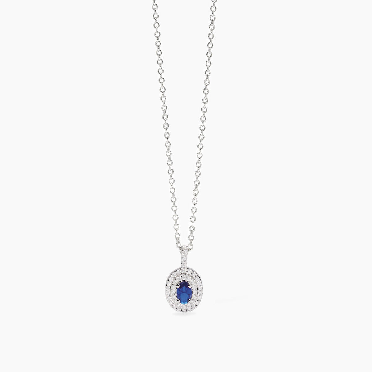 Girocollo in argento con zaffiro sintetico e zirconi
VITTORIA 553847