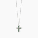 Girocollo da donna in argento con croce, smeraldo sintetico e zirconi
SAVE THE QUEEN 553846