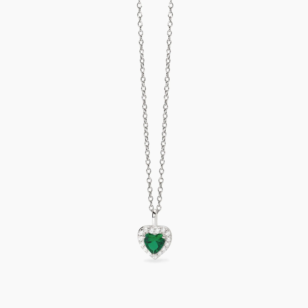 Girocollo da donna in argento con ciondolo a cuore e smeraldo sintetico
LOVE AFFAIR 553667