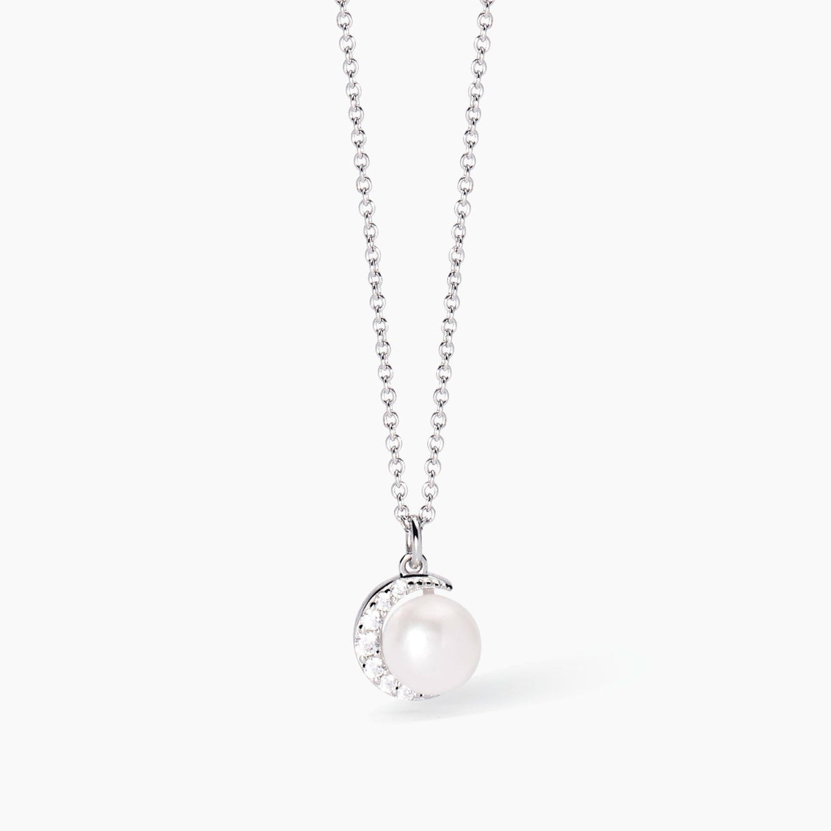Girocollo in argento con perla coltivata e luna di zirconi
INCONTRI 553730