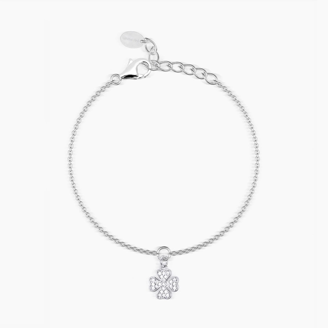 Bracciale in argento con ciondolo quadrifoglio in pavé di zirconi
È SOLO FORTUNA 533308