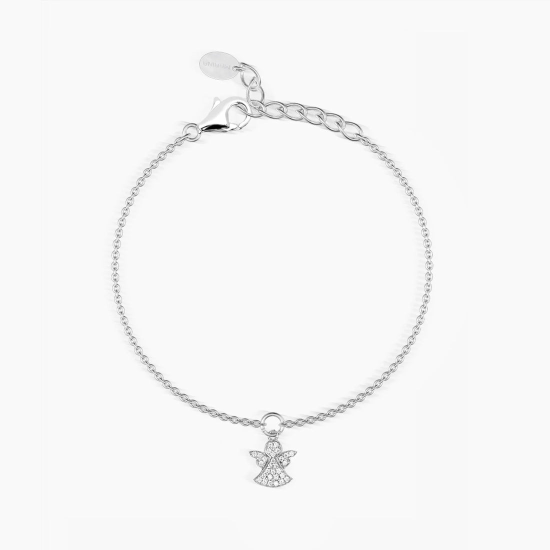 Bracciale in argento con ciondolo angelo in pavé di zirconi
MY ANGEL 533269