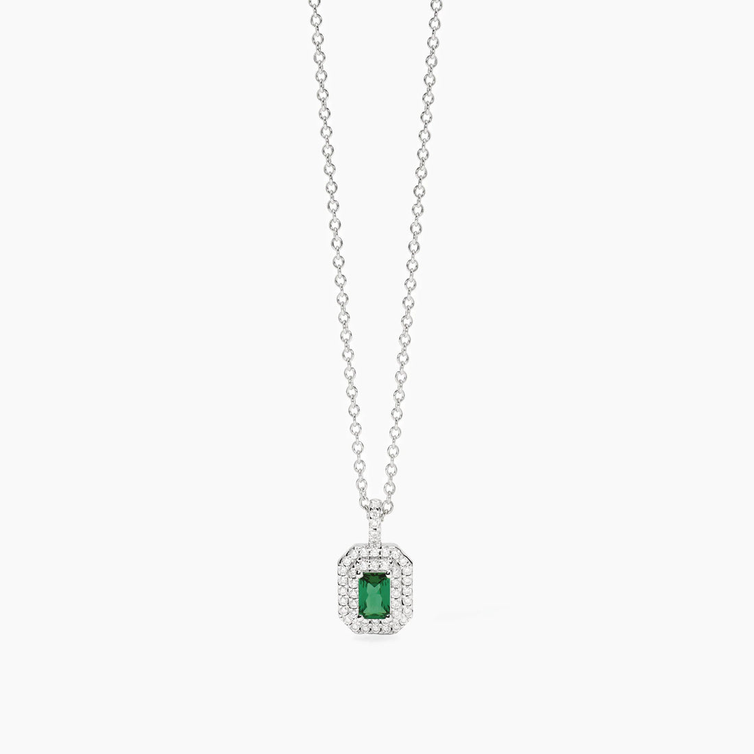 Girocollo in argento con smeraldo sintetico e zirconi
VITTORIA 553845