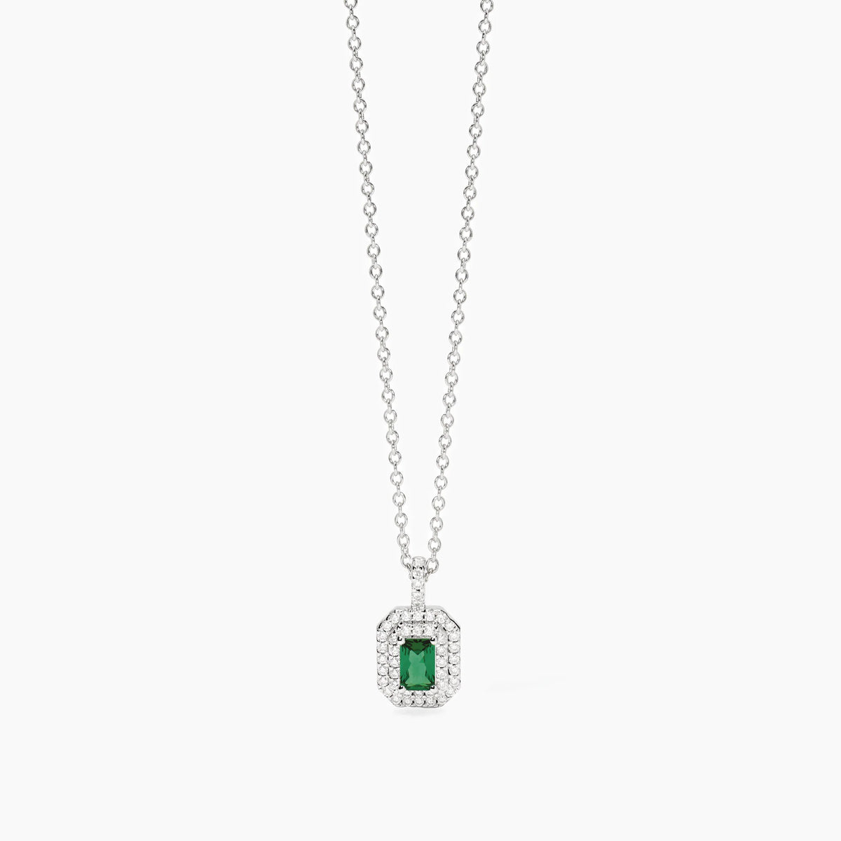 Girocollo in argento con smeraldo sintetico e zirconi
VITTORIA 553845