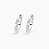 Orecchini a cerchio grande in argento con zirconi
ELEGANT 563137