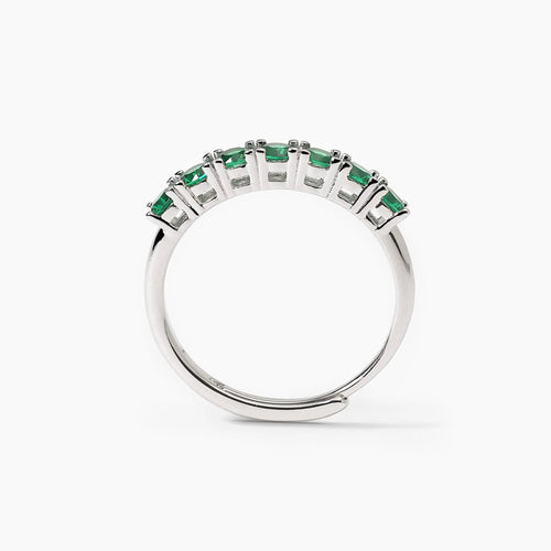 Anello da donna in argento con smeraldi sintetici
SOIRÉE 523386
